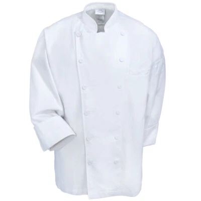 NWT DICKIES UNISEX EXECUTIVE CHEF COAT IN WHITE DC41B - Image 1 of 4
