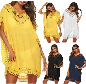 Women Summer Bikini Cover Up Sarong Beach Dress Swimwear Kaftan Beach Swimsuit T - Picture 1 of 29