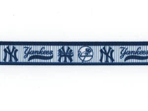 New York Yankees 5/8" GROSGRAIN RIBBON 1,3,5,10 YARDS BASEBALL FREE SHIPPING - Picture 1 of 1