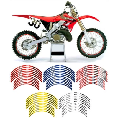 Tire Rim Wheels Sticker Decal Stripe Reflective For HONDA CR 80/R/RB/RR CR85R/RB — 第 1/4 张图片