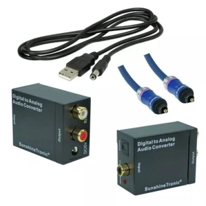 Digital a Analógico Convertidor ( 192KHZ )+ Toslink (0,7m/1,5m/2,5m Bline )+ - Imagen 1 de 1