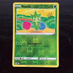 Roselia 014/196 Pokemon Lost Origin SWSH Reverse Holo Common Card NM - Picture 1 of 2