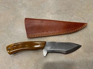 CUSTOM HANDMADE 1095 HIGH CARBON STEEL HUNTING KNIFE WITH  CERAMIC  HANDLE - Picture 1 of 3