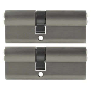 2x Cilindro a Profilo 70mm 30/40 + 10 Chiave Porta Zylinder Serratura con Uguali - Foto 1 di 6