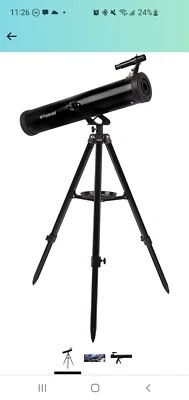 NEW Polaroid 175x/262x/525x Reflector Telescope with Tripod - Image 1 of 3