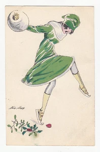 *** Fantaisies Parisiennes Aqu. : Plaisir Hiver *** X. Sager +/- 1930 - CPA 0477 - Picture 1 of 2