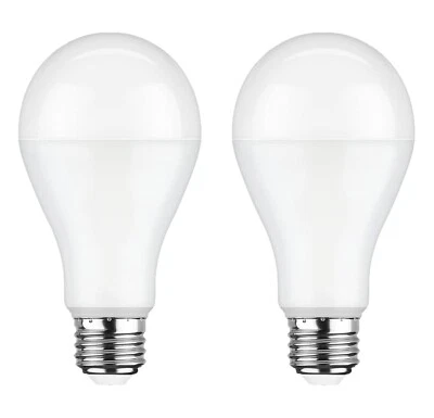 LED A19 9W 3000K-6000K Wide Voltage E27 Intelligent Tricolour Light Bulb 2Pack - Image 1 of 4