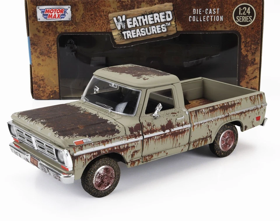 1/24 MOTOR-MAX - FORD USA - F-100 PICK-UP WEATHERED TREASURE 1972 79074 - Immagine 1 di 1