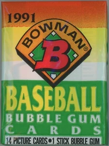 (1) Pack cire de baseball Bowman 1991 (14 cartes) - Scellé en usine - Photo 1/2