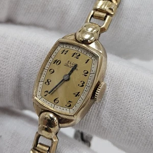 Vintage 1940s Elgin DeLuxe Grade 533 Ladies Dress Wrist Watch 10k Gold Filled - Picture 1 of 8