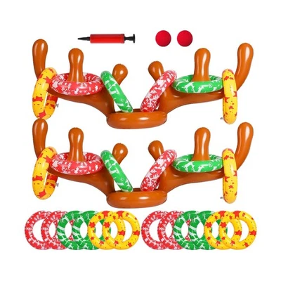 MGparty Navidad Inflable Cuerno de Reno Lanzar Juego para Navidad Niños Adolescentes Pa... Foto 1 de 4