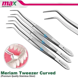 3 Pcs Dental Meriam Tweezers Examination Cotton Dressing Mariam Forceps - Picture 1 of 4