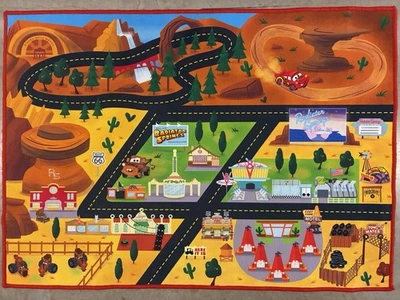 Alfombrilla/alfombra/alfombra de juego Disney Pixar Cars 44,5” x 31,5” iluminado McQueen Mater Foto 1 de 4