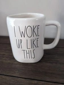 Rae Dunn White "I Woke Up Like This" Coffee Mug 20 oz Artisan Collection - Picture 1 of 5