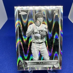 2022 Topps Chrome Sonic Stuart Fairchild Rookie Black and White Ray Wave - Picture 1 of 4