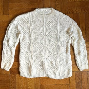 Zara Girls Juniors Knit Sweater Ivory Fancy Collection Size 13-14 Holiday Teen - Picture 1 of 8