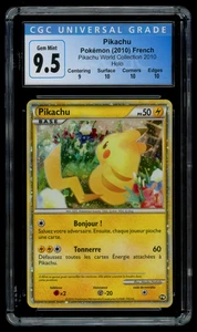 CGC 9.5/10 GEM MINT Pokemon French Pikachu World Collection Holo Promo - Picture 1 of 2