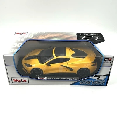 Corvette C8 Stingray R 2020 cupé calcomanía Jake asientos negros amarillo nuevo en caja Foto 1 de 4