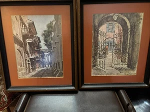 2 Don Davey, New Orleans, 1968 Framed And Matted In Orange Wooden Frame - Picture 1 of 4