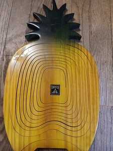 EQUINOCCIO PINEAPPLE - Collapsible Wood - Spiral Cut Basket Fruit Bowl / Trivet - Picture 1 of 4