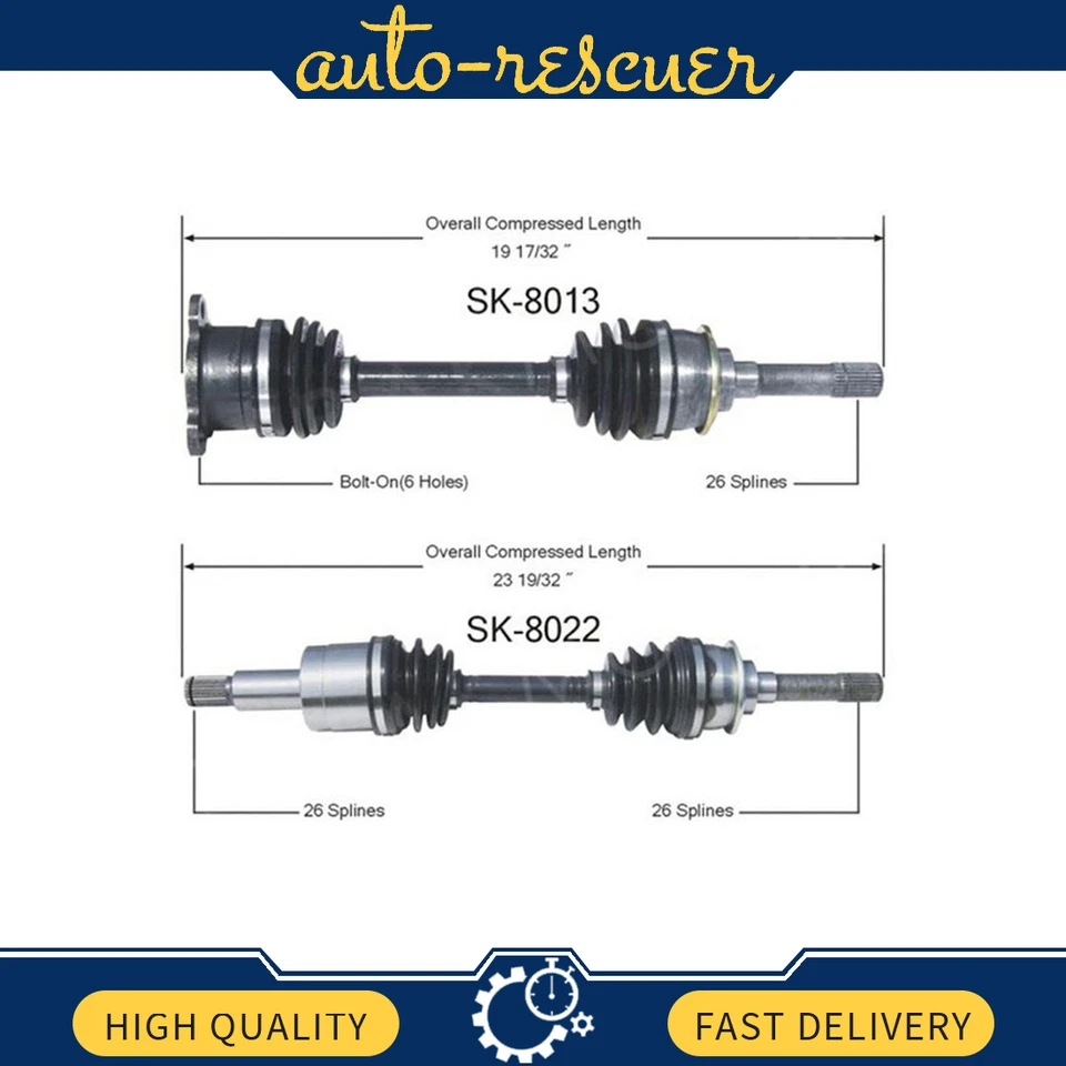 Juego de ejes delanteros CV SurTrack para Geo Tracker Suzuki X-90 Sidekick 4x4 Foto 1 de 3