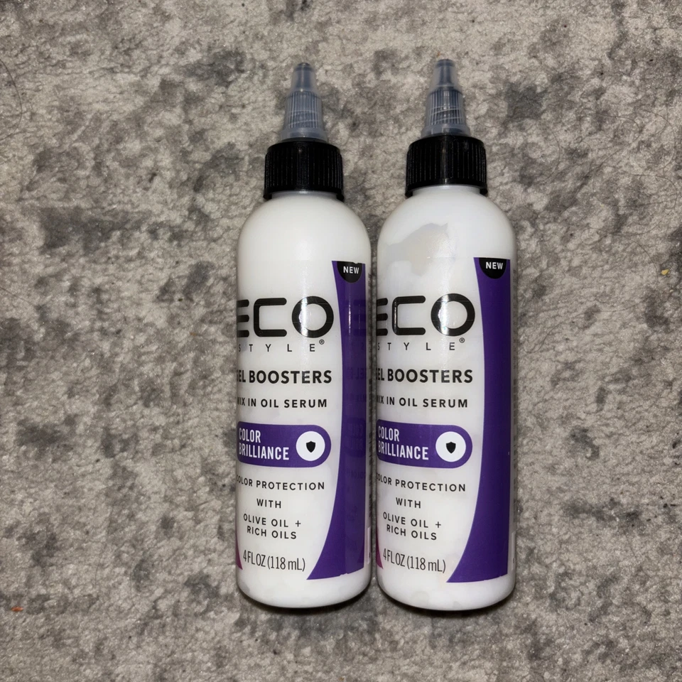 2 Bottles Eco Style Color Brilliance boosters mix in oil serum 4oz color protect - Image 1 of 1