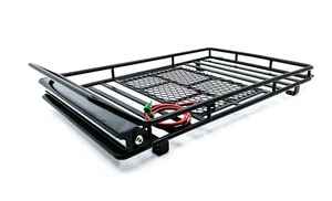 DKKY Porte Bagages Porte Toit avec Barre Lumineuse LED pour 1/10 RC Crawler Voiture Axi... - Photo 1/6