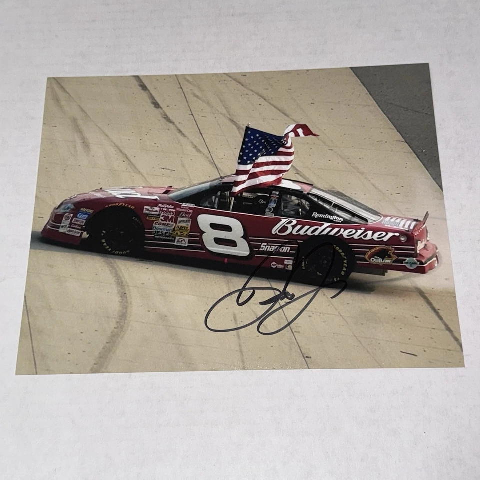Foto firmada por Dale Earnhardt Jr NASCAR 8x10 2001 ¡¡CELEBRACIÓN DE LA VICTORIA DE DOVER EE. UU.!!! Foto 1 de 1