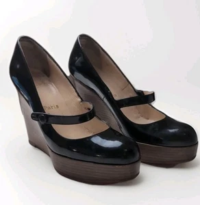 Christian Louboutin Women's Mary Jane Pumps Black Size 38 Designer Shoes - Picture 1 of 14