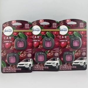 3 Pack Febreze Car Air Freshener Vent Clip Cranberry Crumble 2Ct Odor-Fight - Picture 1 of 3