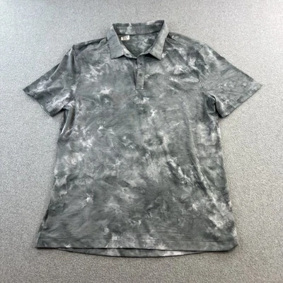 Lululemon SPRTN Polo Shirt Mens Large Tie Dye Short Sleeve Spartan Race Athletic - Imagem 1 de 4