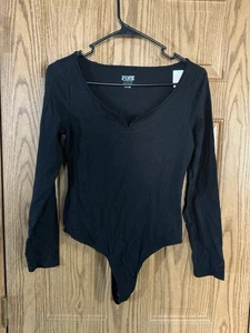 VICTORIA’S SECRET ROSA MANGA LARGA BODY CAMISA TOP ALGODÓN CUELLO EN V Pequeño Nuevo con Etiquetas - Imagen 1 de 17