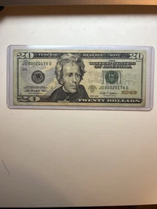 2009 20 Dollar Bill Low Serial Number 000 Circulated Very Nice - Picture 1 of 4