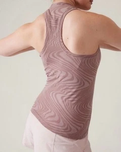Athleta Momentum Seamless Racerback Tank Top Size XL Mauve Marble - Picture 1 of 7