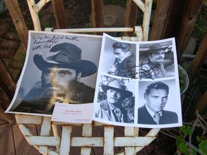 Signed Actor Walter Reed Photographs with card