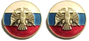 Vintage Lot of TWO Russia State Double Eagle Flag Pin Lapel Hat Pin - Picture 1 of 5