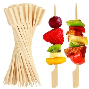 6 Inches Cocktail Picks Bamboo Skewers For Appetizers 200PCS Paddle Wooden Sk... - Picture 1 of 7