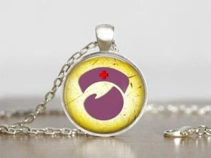 NURSE SYMBOL HAT RN 1" Pendant 925 Sterling Silver 20" Necklace Gift women men - Picture 1 of 9