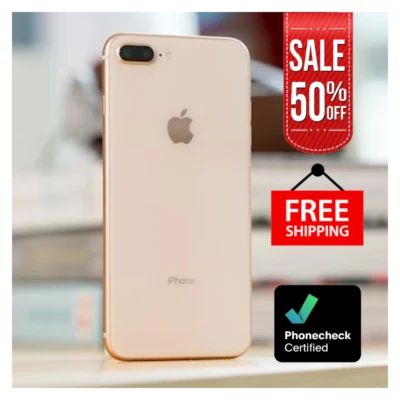 Apple iPhone 8 Plus 64GB Unlocked Verizon Gray Gold - Smartphone Battery Good - Image 1 of 4