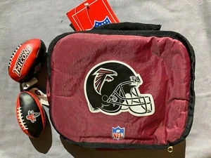 Atlanta Falcons NFL Soft Sided Lunch Box with 2 Falcons Hacky Sacks Kick Balls. - Picture 1 of 3