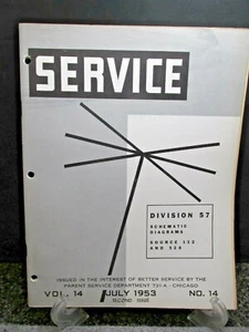 VTG Sears SERVICE Co. Silvertone TV Manual SCHEMATIC DRAWINGS Vol 14 7/1953 #14 - Picture 1 of 3