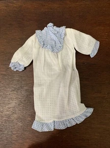 Vintage Francie Barbie Doll #1253 Tuckered Out Blue & White Nightgown Only - Picture 1 of 2