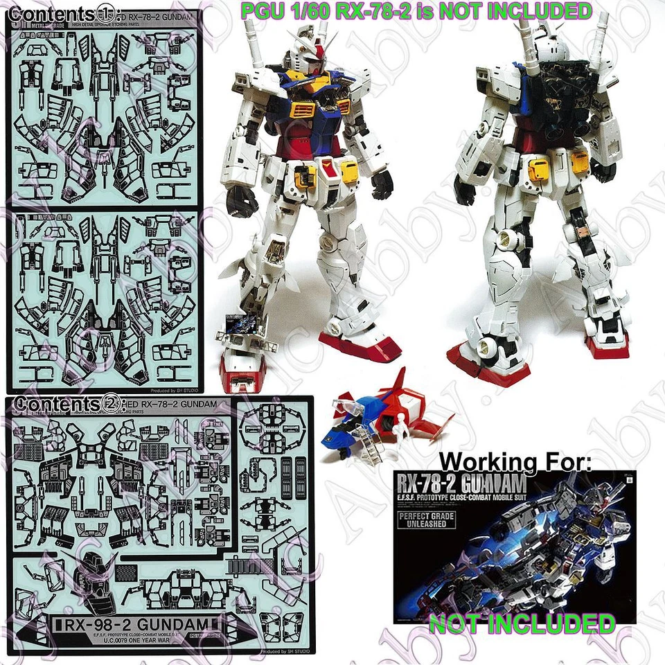 for PG 1/60 RX-78-2 2.0 Unleashed PGU Detail up Add-on Parts Photo-Etched Sheet  - Image 1 of 4