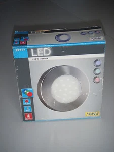 NEU Aluminium- Wandlampe  * MASSIVE *  LED'S Motion  Farbschablonen  3 Watt  OVP - Bild 1 von 8