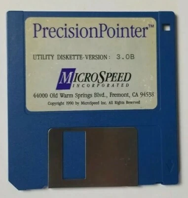 Precision Pointer 3.0B Utility Diskette Floppy Disk 1990 MicroSpeed - Image 1 of 3