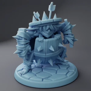 Juegos de rol de mesa Barrel Brawler Goblin Fighter fantasía miniatura DnD diosa gemela - Imagen 1 de 2