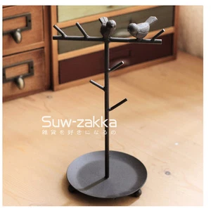 Metal Bird Jewelry Holder Organiser Stand Display Earring Necklace Holder Rack - Picture 1 of 7