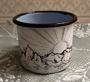 Emaille Tasse Berge Sonnenaufgang  - Bild 1 von 7