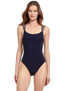 Gottex Mujer Moontini Cuello Redondo Una Pieza, Negro Talla 10 - Imagen 1 de 4