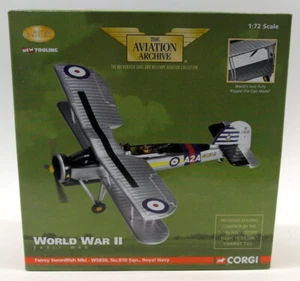Corgi 1/72 Scale Diecast AA36302 Fairey Swordfish Mk1 W5856 No.810 Sqn R Navy - Picture 1 of 2